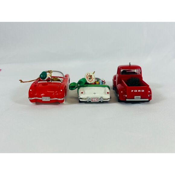 Vintage 1990's Hallmark Santa Thunderbird Ford Truck Corvette Ornaments - Picture 4 of 5